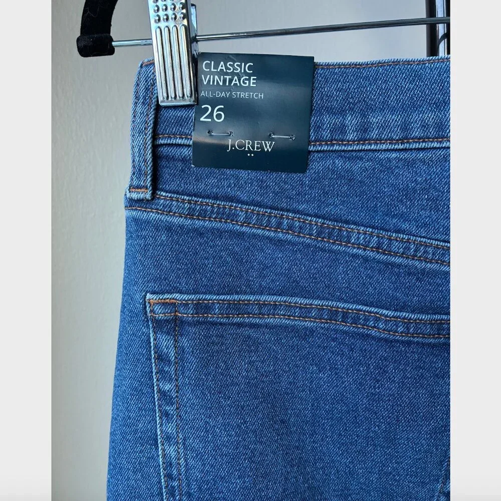 J. Crew NWT Classic Vintage Jean in All-Day Stretch - Size 26